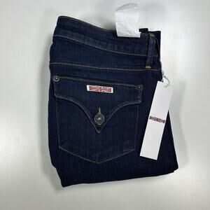 Hudson Jeans Women’s 26x32 Carly Straight Leg Dark Wash Denim Hudson Pop NWT
